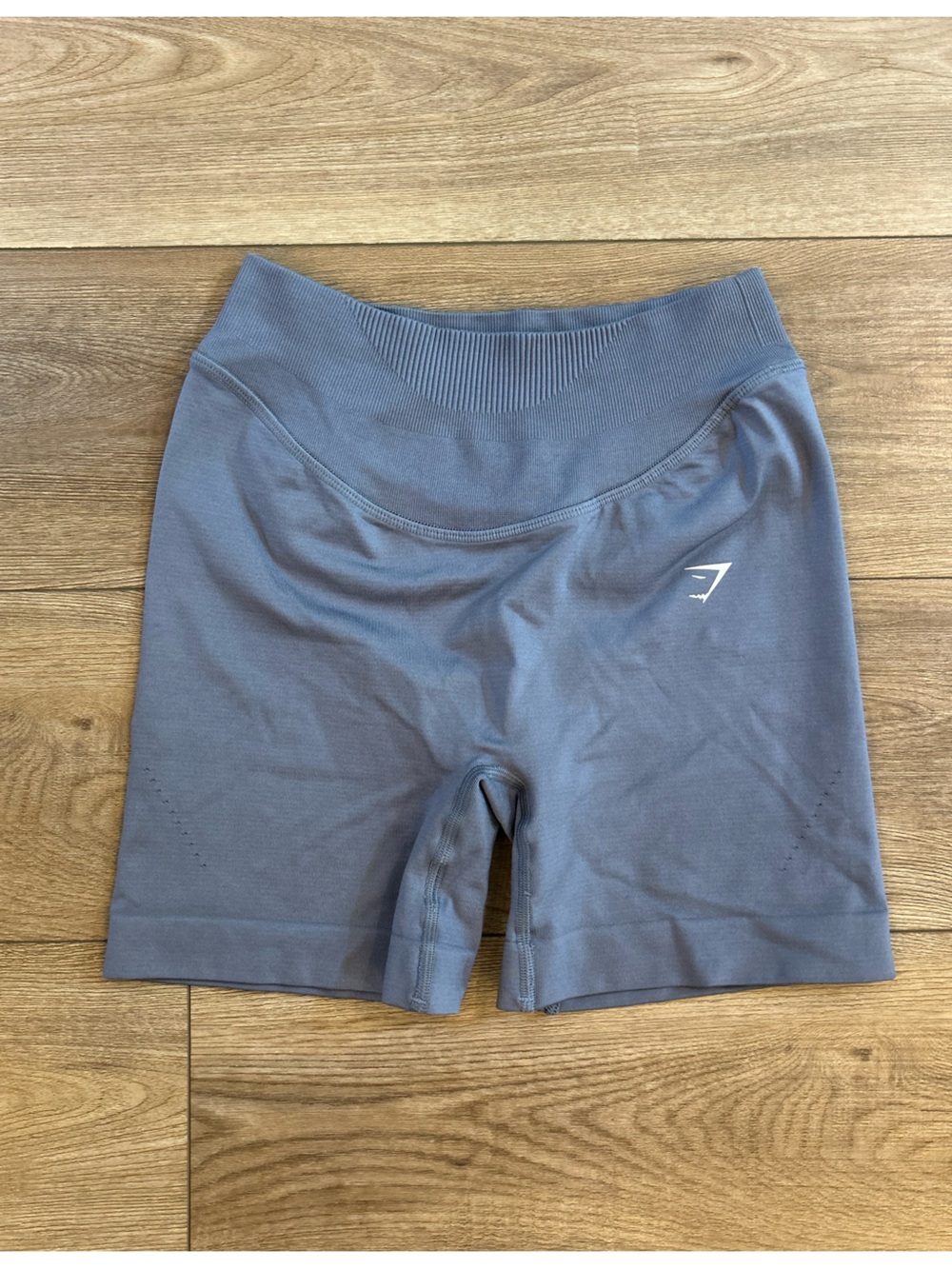 Gymshark Seamless Biker Shorts Blue High Rise Stretch Athletic S?